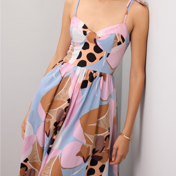 Floral Spaghetti Strap Dress - Picture 1 of 7
